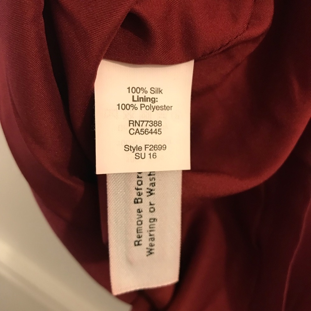 NWT Madewell Parkway Skirt XS Mini Silk red oxblood burgundy wine wrap - Picture 9 of 10